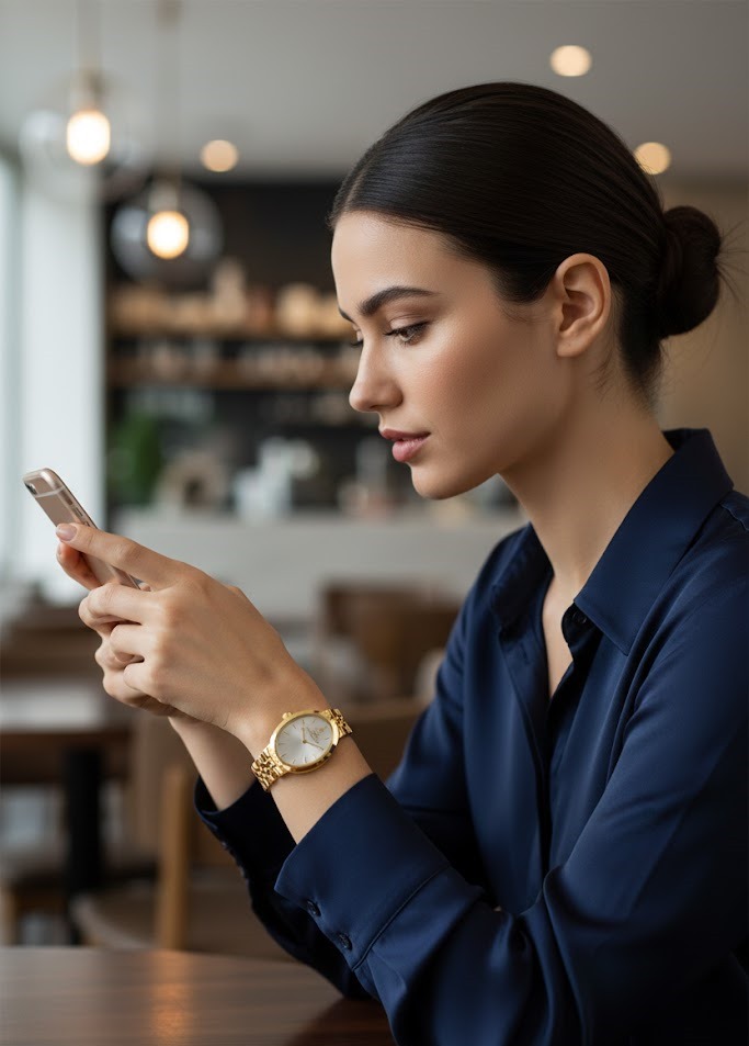 BİGOTTİ GOLD KORDON OVAL KASA KADIN KOL SAATİ