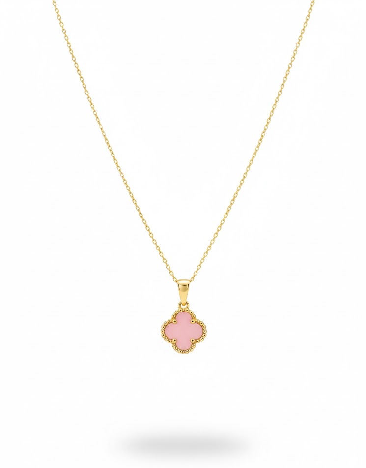 BYEZO 14K 1,94 GR PEMBE ONE CLEEF KOLYE BYEZO 14K 1,94 GR PEMBE ONE CLEEF KOLYE