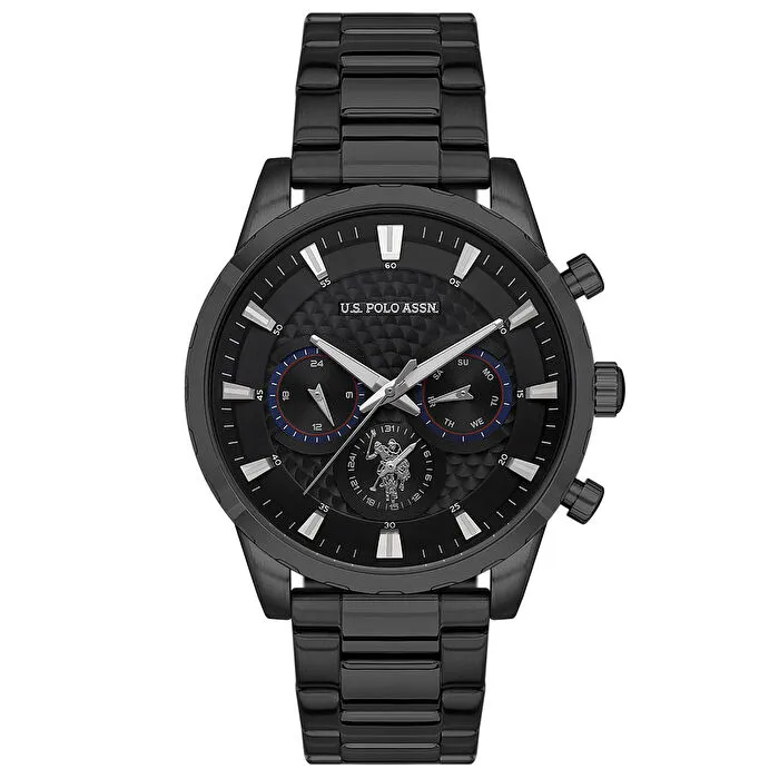 U.S POLO SİYAH ÇELİK ERKEK KOL SAATİ