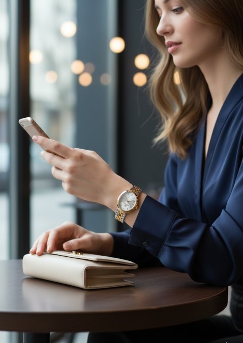 BİGOTTİ GOLD-GÜMÜŞ OVAL KADIN KOL SAATİ