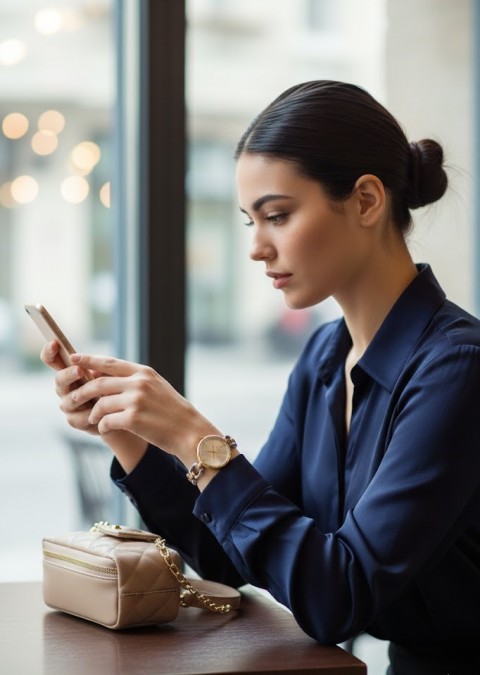 BİGOTTİ ZİNCİR KORDON YUVARLAK KASA KADIN KOL SAATİ