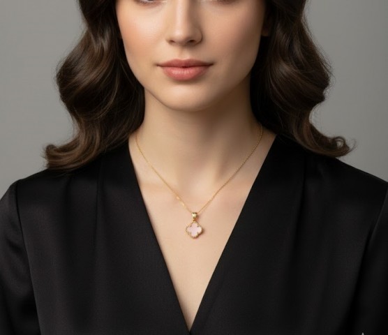 BYEZO 14K 1,94 GR PEMBE ONE CLEEF KOLYE