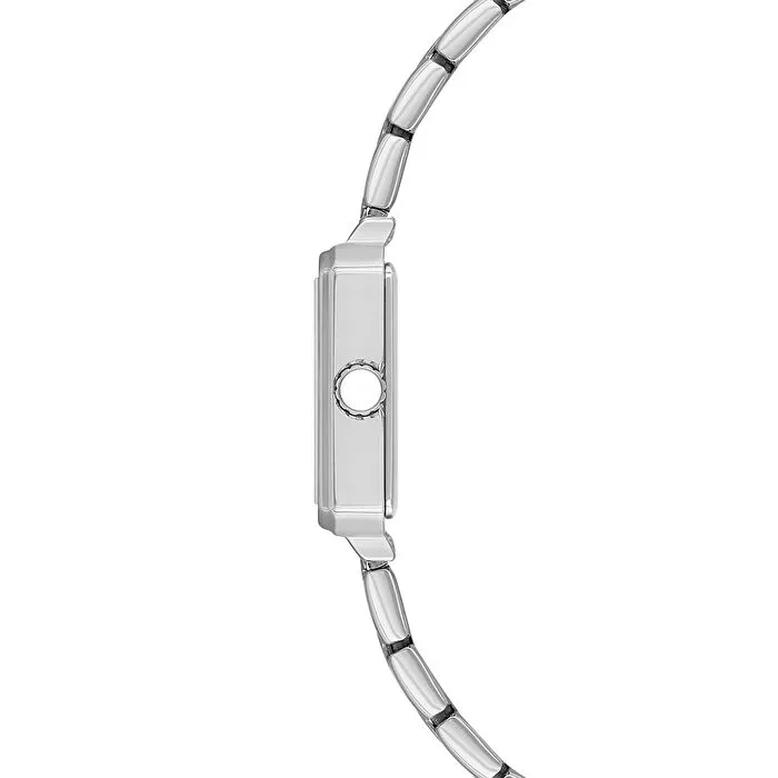 U.S. POLO DİKDÖRTGEN KASA GÜMÜŞ RENK KADIN KOL SAATİ