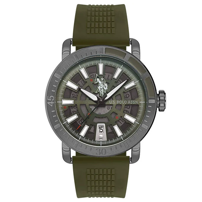 U.S. POLO HAKİ YEŞİL KORDON ERKEK KOL SAATİ