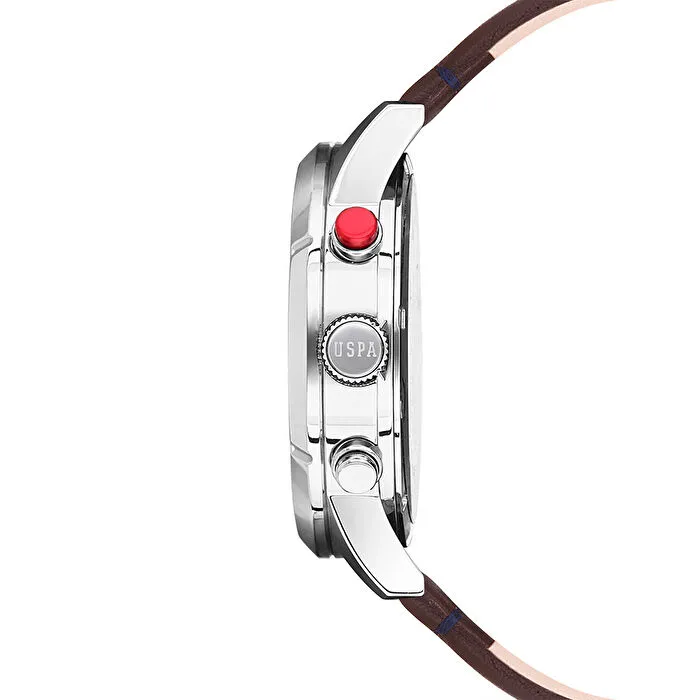 U.S. POLO KAHVERENGİ DERİ ERKEK KOL SAATİ