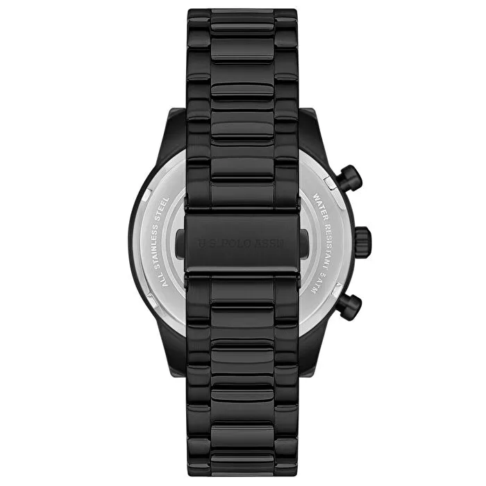 U.S POLO SİYAH ÇELİK ERKEK KOL SAATİ